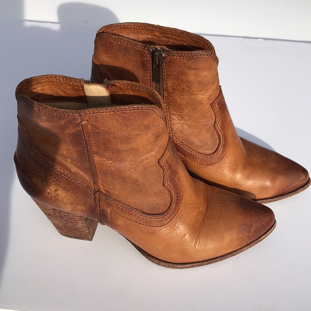 Frye Brown Leather Ankle Boots